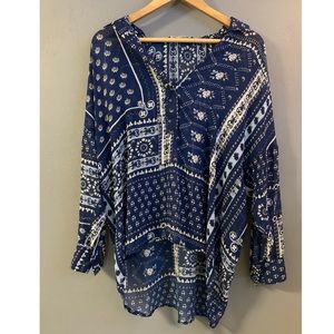 Blue button down shirt